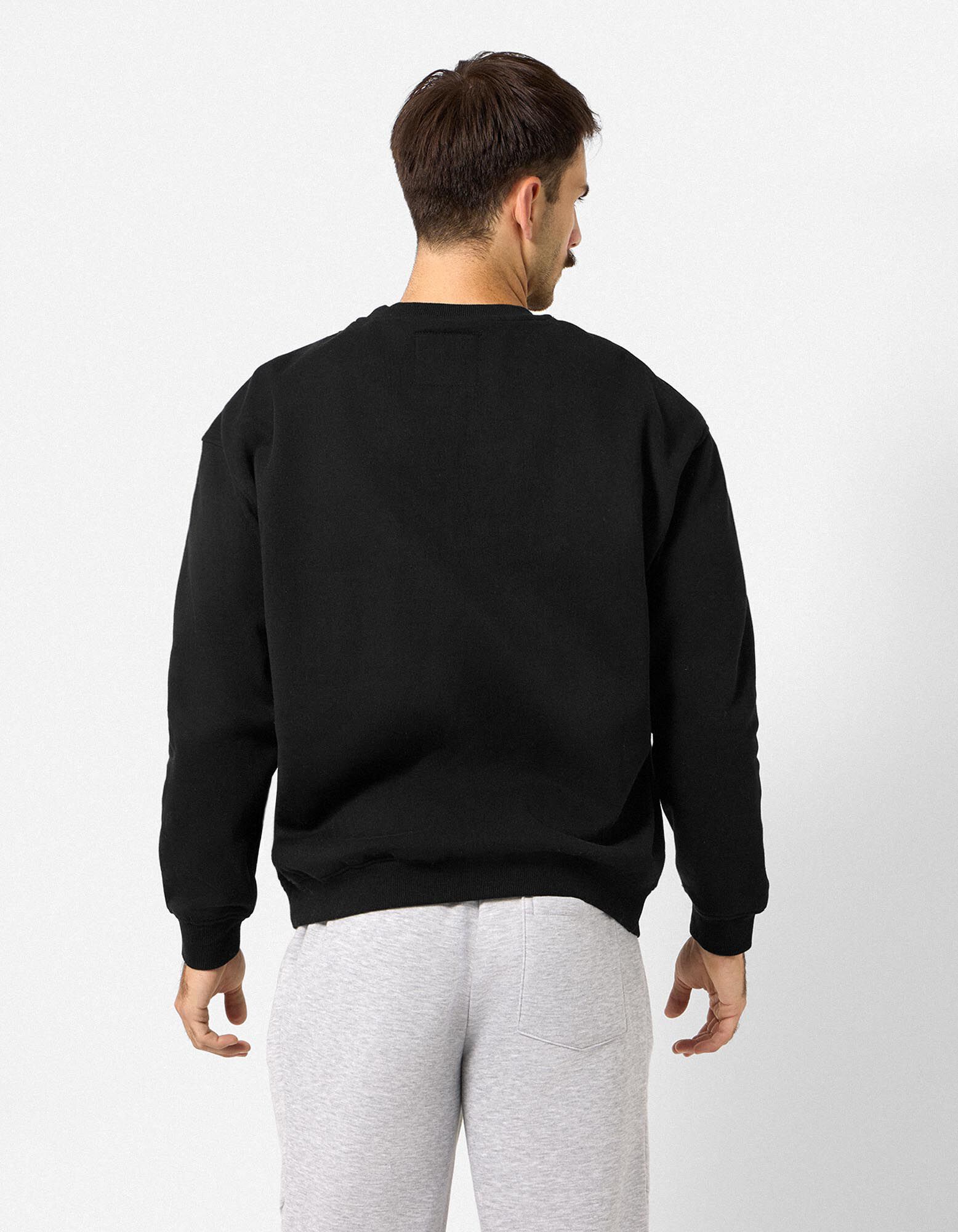 Sweat-shirt - Coupe oversize - noir