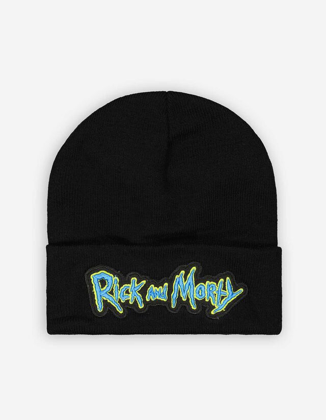 czapka z dzianiny - Rick and Morty - czarny