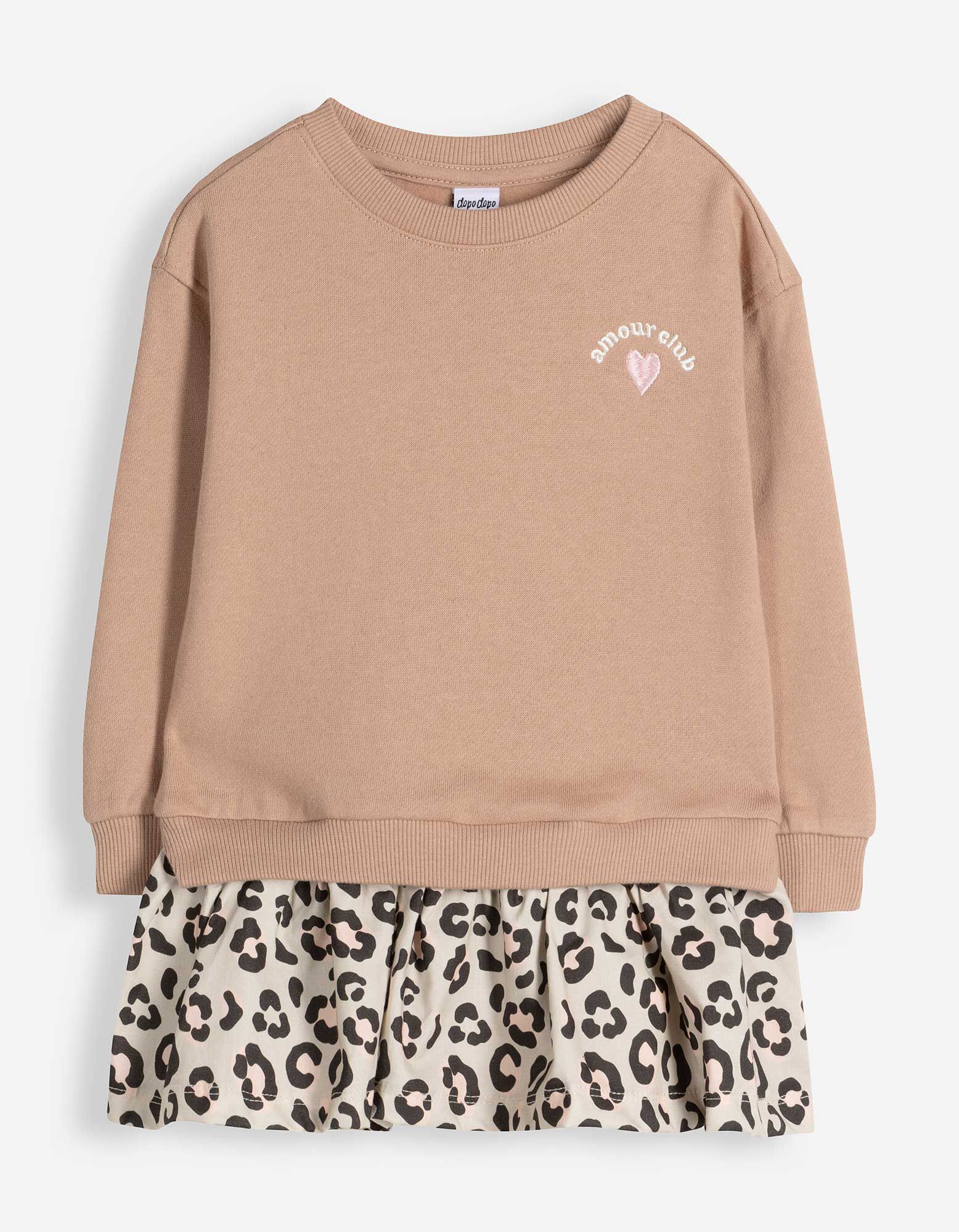 Sweat-shirt - Coton - beige