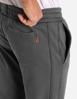 spodnie joggingowe - naszywka z logo - ciemny szary