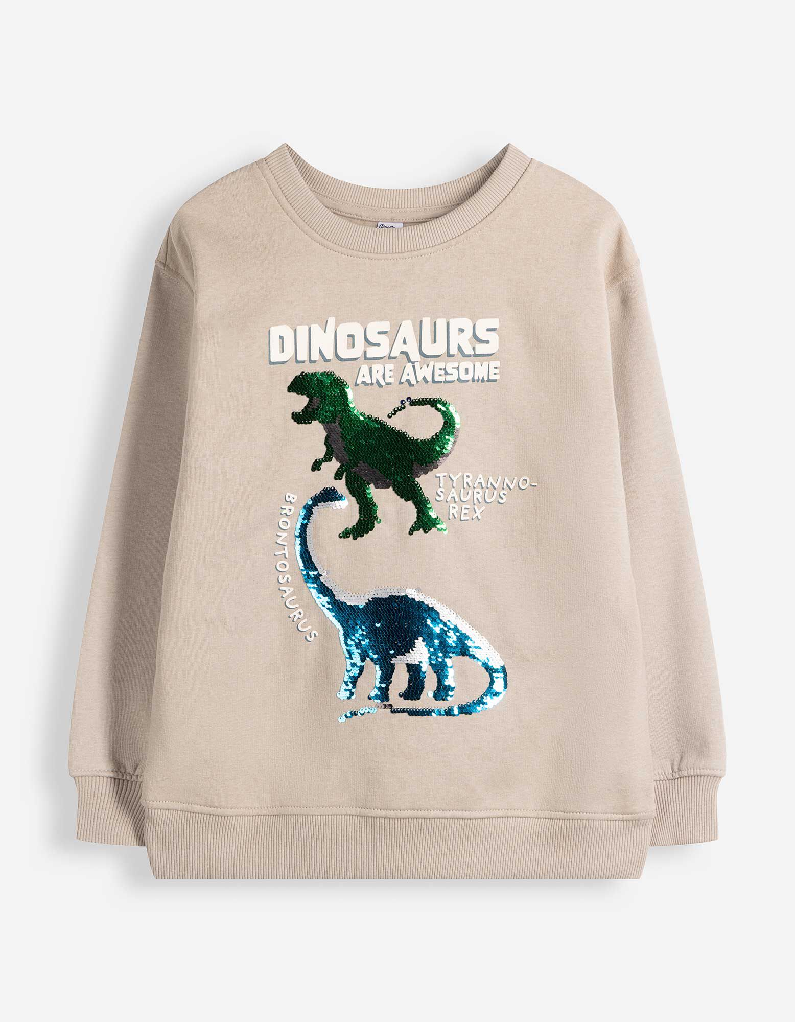 Sweatshirt - Wendepailletten - Beige