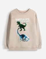 Sweatshirt - Wendepailletten - Beige