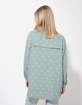 Pikk pluus - musliinkangas - roheline