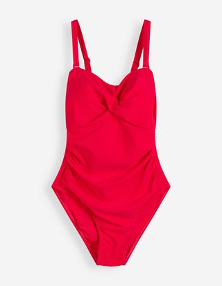 Badeanzug - einfarbig - pink