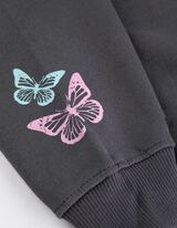 Hoodie - Afdrukken achteraan - donkergrijs