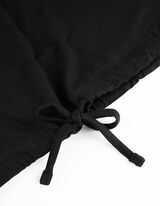 Majica kratkih rukava - Podesivi rub - crno