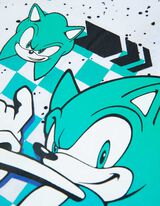 Set de tricou și șorturi - Sonic - Alb