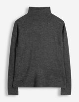 Pleten&yacute; sveter - Mockneck - Tmavosiv&aacute;