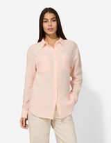 Bluse - einfarbig - rosa