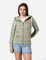 Veste molletonn&eacute;e - Broderie - Vert