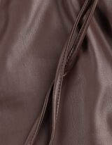 Kalhoty - Imitace kůže - tmave cervená