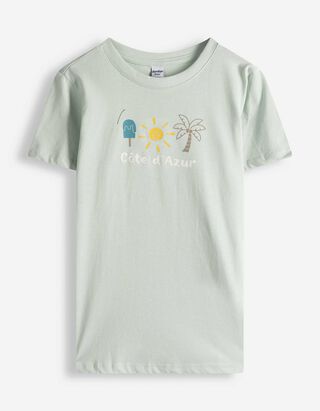 Shirt - Frontprint - hellblau