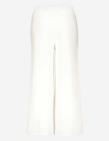 Pantalon palazzo - Bas des jambes de finition c&ocirc;tel&eacute;e - blanc