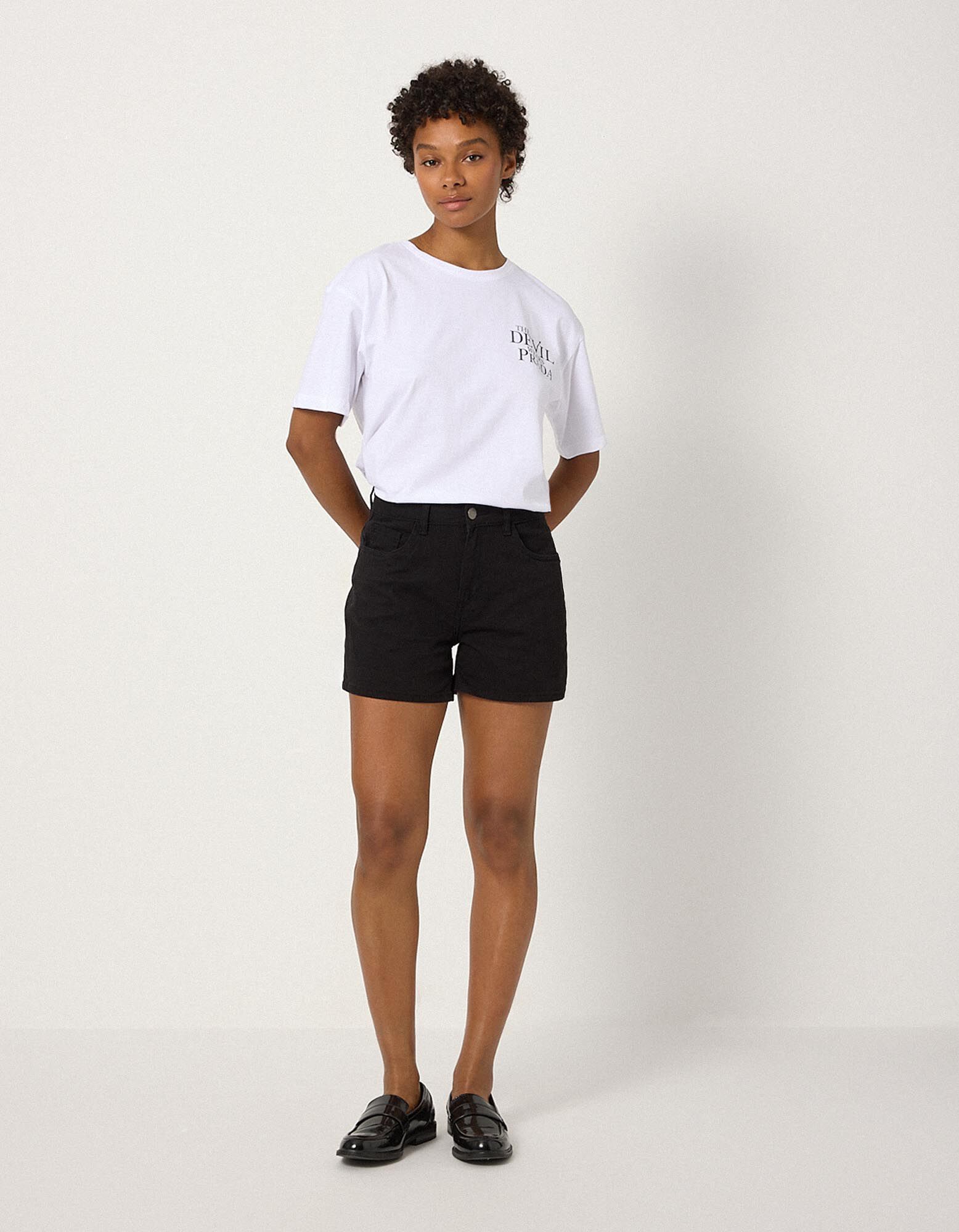 Shorts - Twill - Schwarz