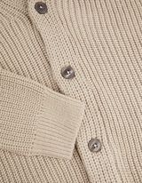 Kardiganas - Šaliko formos apykaklė - smelio spalvos