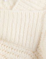 Pulover - Decolteu formă de V - Bej