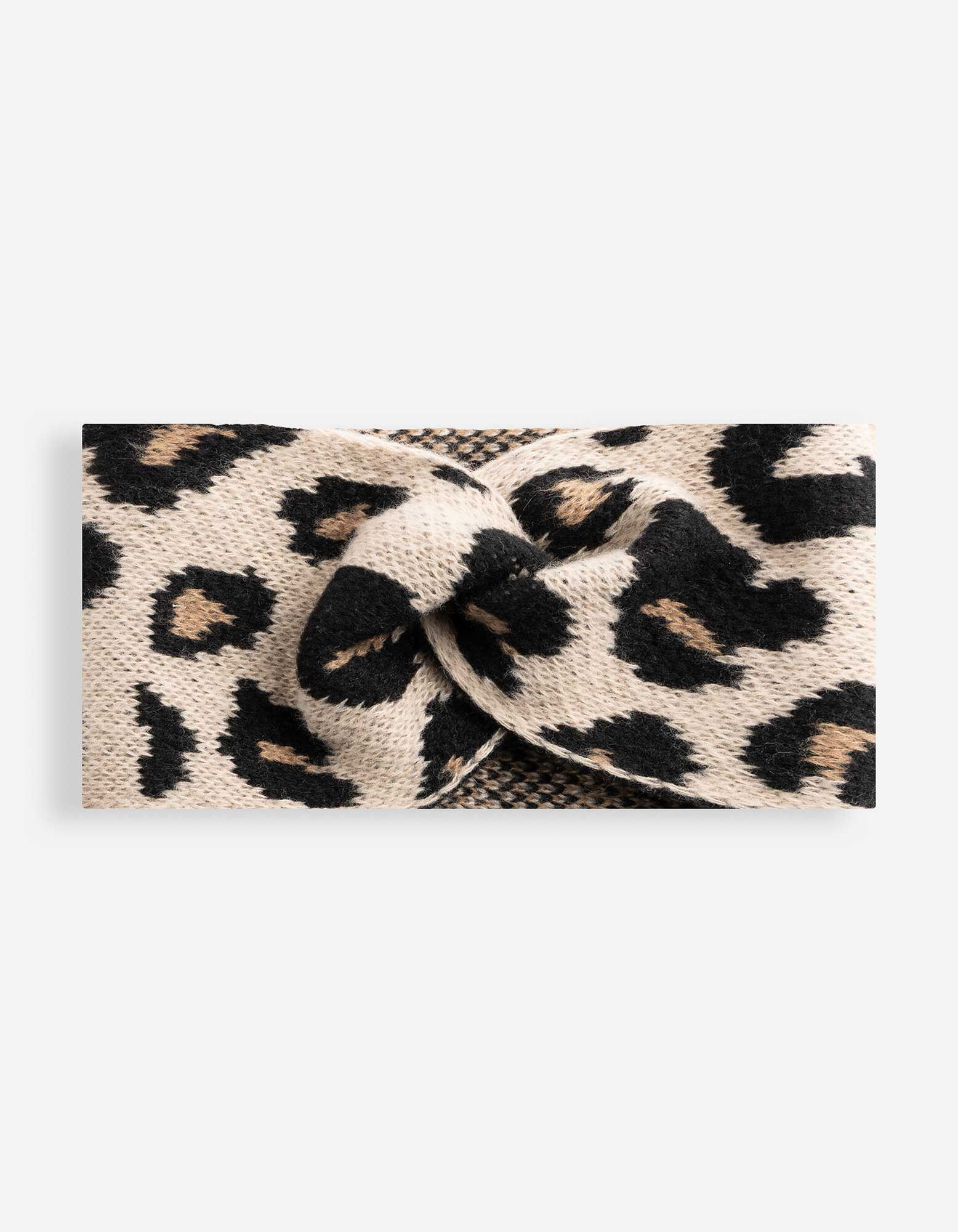 Stirnband - Leopardenmuster - Beige