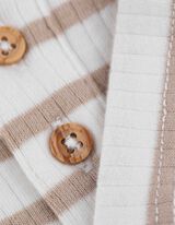 Bluză de corp cu m&acirc;necă lungă - Bluză &icirc;n dungi - Alb