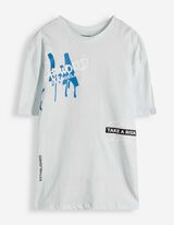 Tričko - Nadměrn&yacute; střih Oversized Fit - svetle  modra