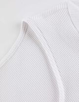 Tricou - Decolteu Keyhole - Alb