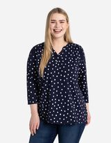 bluzka - z domieszką wiskozy - ciemny niebieski