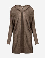 Damen Longcardigan - Kapuze