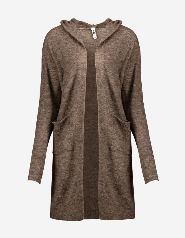 Damen Longcardigan - Kapuze