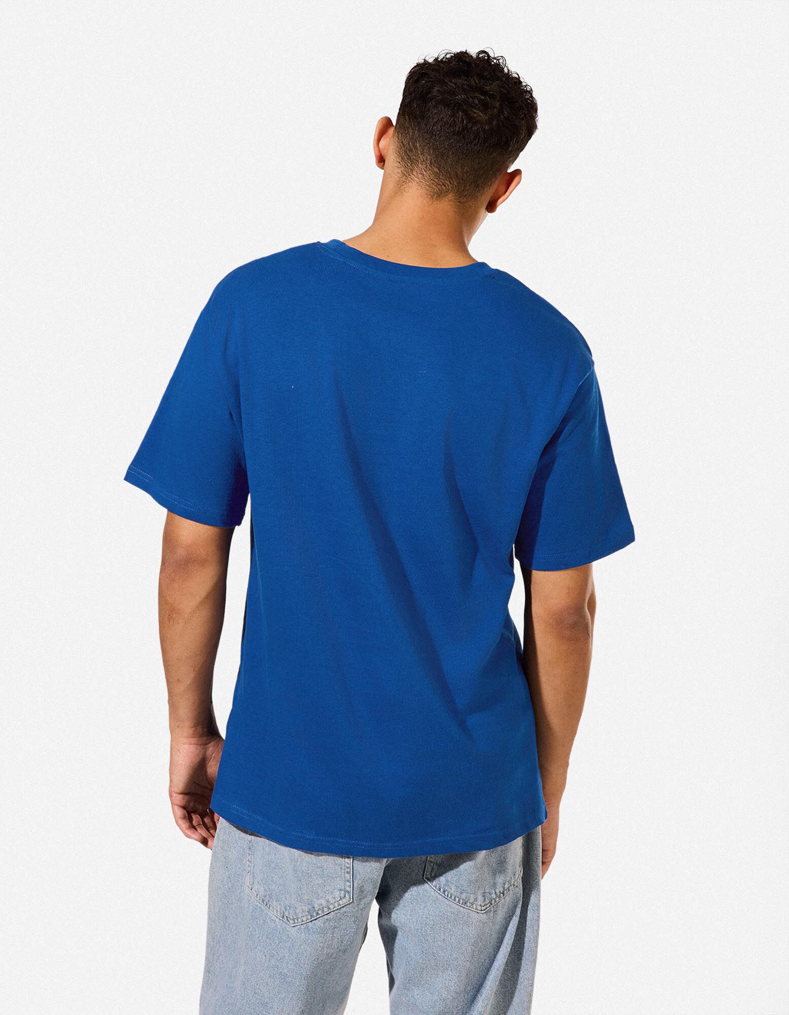T-shirt - Coupe oversize - Bleu