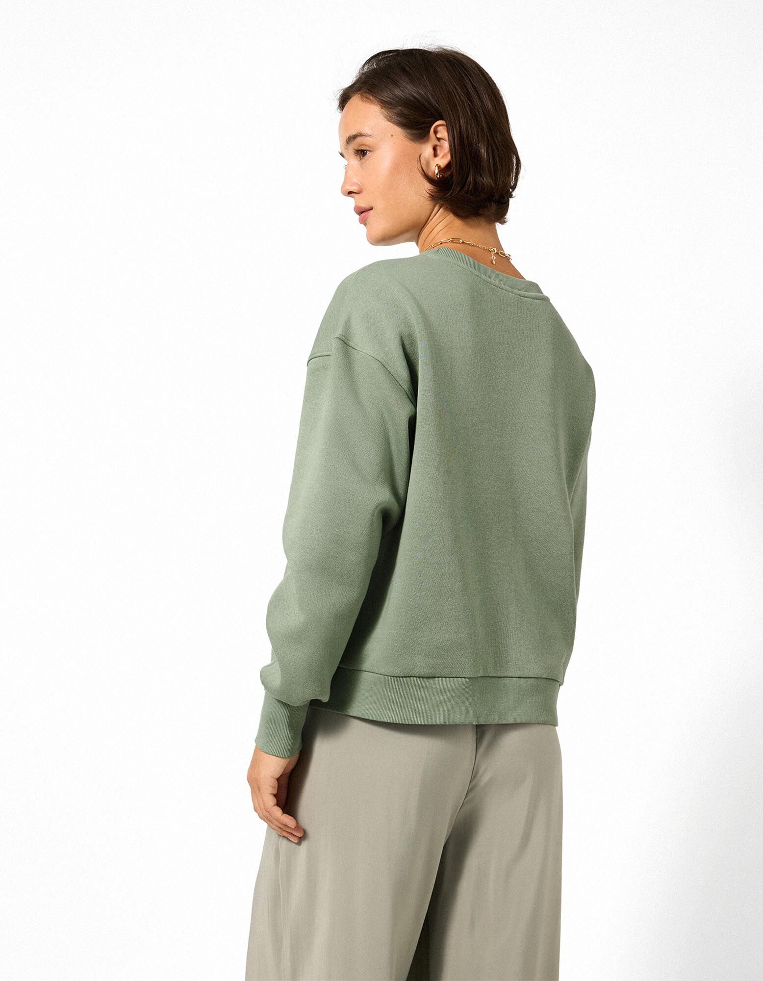 Sweatshirt - Ballon&auml;rmel - Khaki