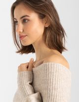 Pletena haljina - Karmen izrez - bez