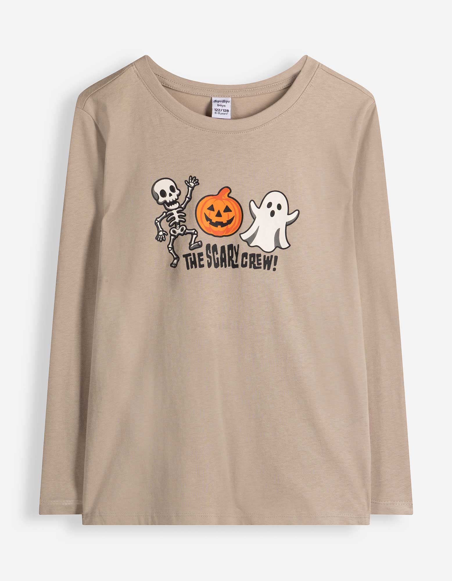 Langarmshirt - Halloween - Beige