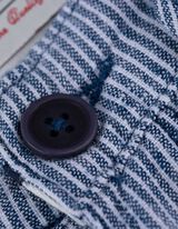 Hlače Chino - Lanena me&scaron;anica - temno modra