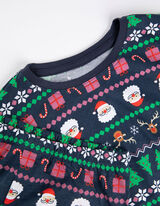 Pyjama Set aus Langarmshirt und Hose  - Christmas - dunkelblau