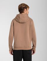 Pulover s kapuco - Me&scaron;anica bombaža - svetlo rjava