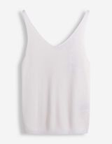 Stricktop - V-Ausschnitt - wei&szlig;