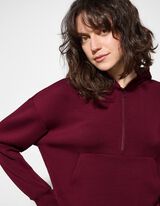 Kapucnis felső - Lélegző szövet - mélyvörös