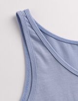 Top - Percentuale di tessuto elasticizzato - celeste