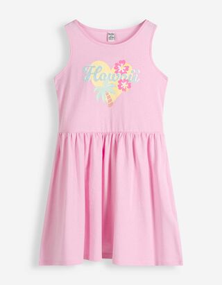 Haljina - Print - ruzicasta