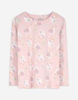 Shirt - Allover-Print - rosa