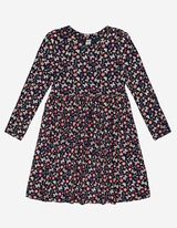 Rochie - Imprimeu allover - Albastru inchis