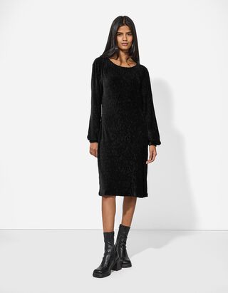 Kleid - Samt - schwarz