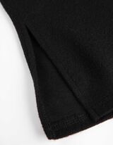 Térdig érő szoknya - Kötött ruha - fekete