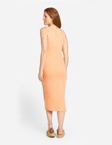 Abito midi - Spacco laterale - arancione