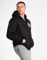 Felpa aperta - Ricami - nero