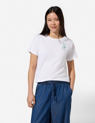 T-Shirt - Gl&uuml;cksb&auml;rchis - wei&szlig;