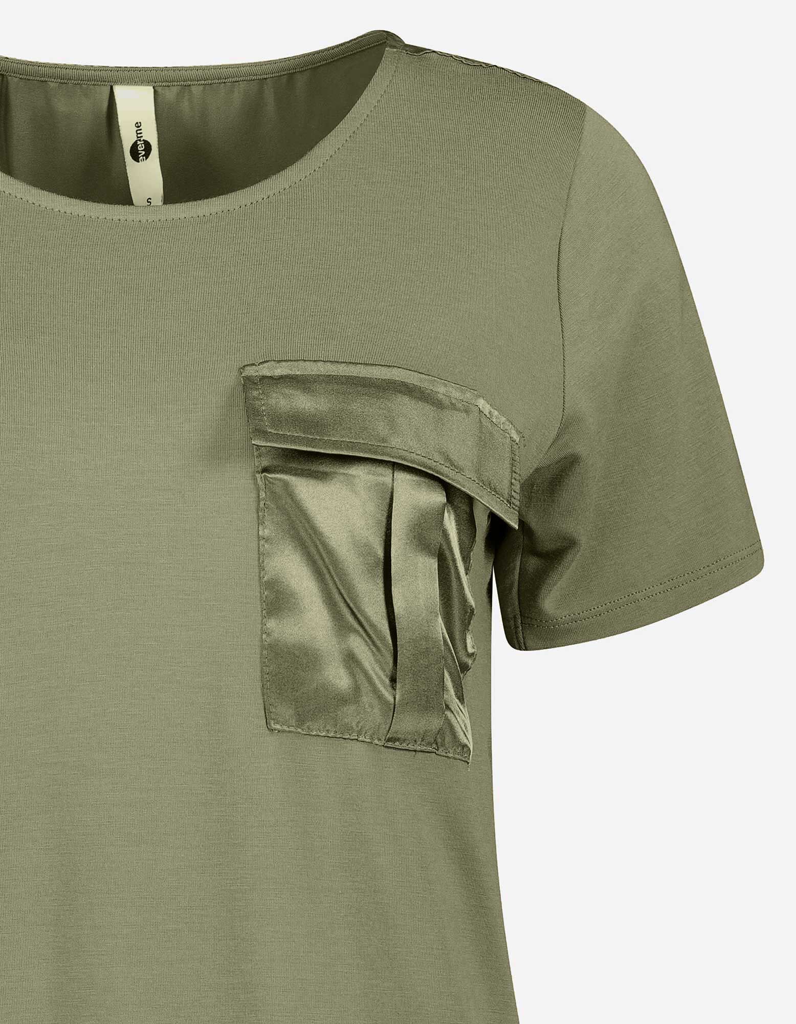T-shirt - Viscose m&eacute;lang&eacute;e - Vert fonc&eacute;