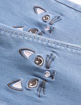 Jeggings - Broderie - Bleu