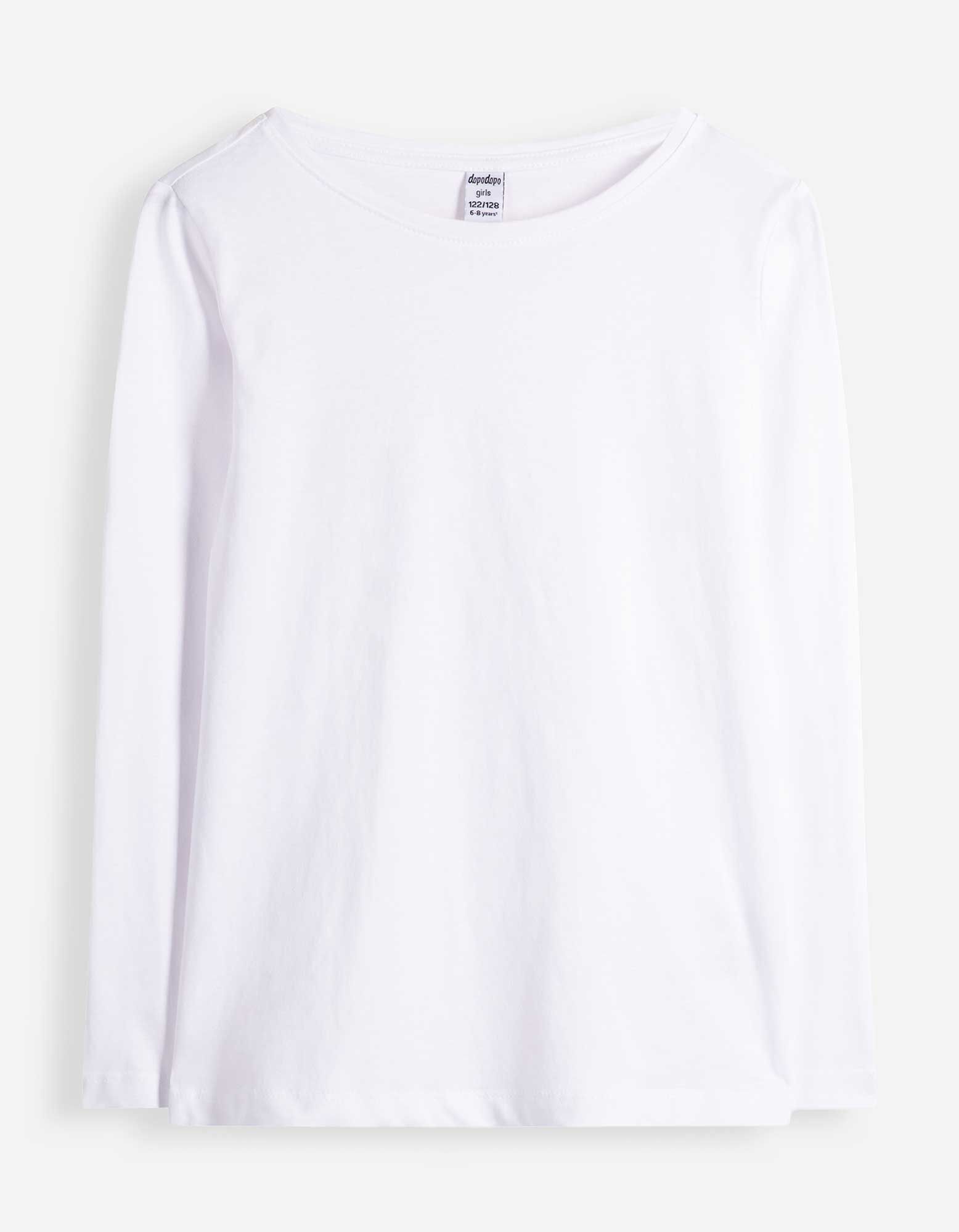Langarmshirt - Basic - Wei&szlig;