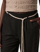 Culotte - Leinen-Optik - Schwarz