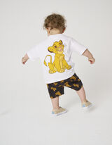 Set tricou și pantaloni - Regele leu - Alb